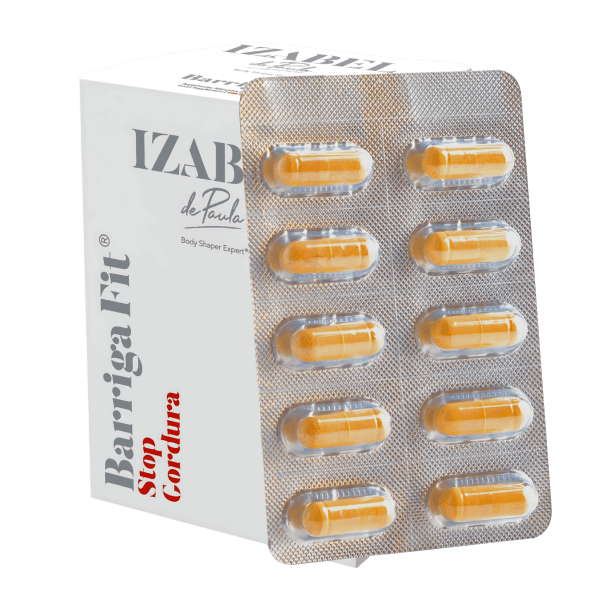 Barriga Fit Stop Gordura - Suplemento Natural Emagrecimento 50 Cápsulas Probióticos, Reduz Pochete, Flanco, e Queima Gordura