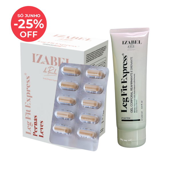 Kit Celulite e Lipedema - Tratamento Completo 2 Produtos Pernas Leves e Gel Izabel de paula
