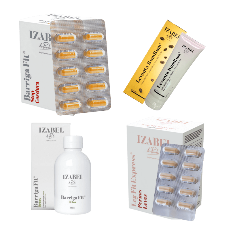 KIT VERÃO®️ - Transformação Completa Corpo de Verão | Detox + Queima Gordura + Pernas Leves + Firmeza Glúteos. Pack 4 Produtos Premium